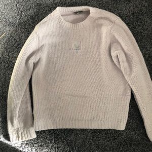 medium light pink sweater